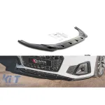 Spoiler Maxton Design versiunea 1 potrivit pentru bara frontală S5, S-Line a Audi A5 F5 după 2019, lac negru Performance AutoTuning