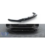 Spoiler Maxton Design versiunea 2 potrivit pentru bara din față a Audi SQ8, Q8 S-Line 2018-2023, lac negru Performance AutoTuning