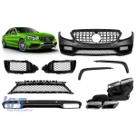 Un pachet de design tip C63 potrivit pentru Mercedes C-Class W205 sedan, S205 break 2013-2019 pentru modelul cu bara de protecție spate standard Performance AutoTuning