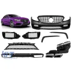 Un pachet de design tip C63 potrivit pentru Mercedes C-Class W205 sedan, S205 break 2013-2019 pentru modelul cu bara de protecție spate standard Performance AutoTuning