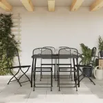 Set de masă pentru grădină, 7 piese, plasă metalică antracit GartenMobel Dekor