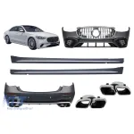 Un pachet de design tip S63 potrivit pentru Mercedes S-Class W223 cu ampatament lung după 2020, cu elemente cromate Performance AutoTuning