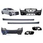 Un pachet de design tip S63 potrivit pentru Mercedes S-Class W223 cu ampatament lung după 2020, cu elemente din crom fumuriu Performance AutoTuning
