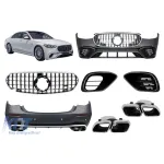Un pachet de design tip S63 potrivit pentru Mercedes S-Class W223 după 2020 cu elemente cromate Performance AutoTuning
