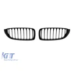 Grile de rinichi negre potrivite pentru BMW Seria 4 F32, F33, F36 2013-2021 cu fante unice Performance AutoTuning