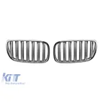 Grile rinichi cromate/gri potrivite pentru BMW X3 E83 2007-2010 Performance AutoTuning