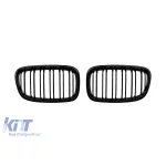 Grile rinichi cu nervuri duble, lac negru tip M1, potrivite pentru BMW Seria 1 F20 cu 5 uși, F21 cu 3 uși 2011-2015 Performance AutoTuning
