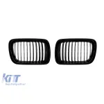 Grile rinichi cu nervuri unice vopsite în negru, potrivite pentru BMW Seria 3 E36 sedan, break, coupe, cabriolet, compact 1997-1999 Performance AutoTuning