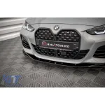 Spoiler Maxton Design versiunea 3 potrivit pentru bara frontală M la BMW Seria 4 Gran Coupe G26 după 2021, lac negru Performance AutoTuning