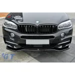 Spoiler Maxton Design potrivit pentru bara de protecție frontală pentru BMW X5 F15 cu pachet M 2013-2018, lac negru Performance AutoTuning