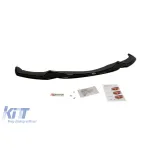 Spoiler Maxton Design versiunea 2 potrivit pentru bara de protecție M Technik frontală pe BMW Seria 5 F10, F11 după 2011, lac negru Performance AutoTuning