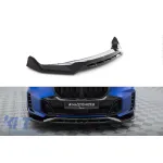Spoiler Maxton Design versiunea 2 potrivit pentru bara de protecție frontală M pe BMW X5 G05 Face după 2023, lac negru Performance AutoTuning