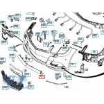 Spoiler potrivit pentru bara de protecție frontală A Design tip C63 pentru Mercedes C-Class W204 2011-2014 Performance AutoTuning