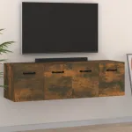 Dulapuri de perete, 2 buc., stejar fumuriu, 80x35x36,5 cm, lemn GartenMobel Dekor