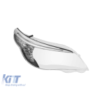 Geam drept pentru far cu sprânceană LED și garnitură cromată, potrivit pentru BMW Seria 5 E60 sedan LCI, E61 break LCI 2007-2010 versiunea 3 Performance AutoTuning