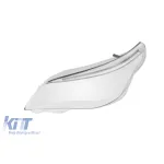 Sticlă stângă pentru far cu sprânceană LED și garnitură cromată potrivită pentru BMW Seria 5 E60 sedan LCI, E61 break LCI 2007-2010 versiunea 1 Performance AutoTuning