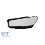 Sticlă stângă pentru faruri potrivită pentru BMW Seria 5 G30 sedan LCI, G31 break LCI 2021-2023 Performance AutoTuning