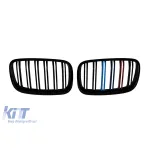 Baterii cu nervuri duble lacuite în negru cu decorare M potrivite pentru BMW X5 E70 2007-2013, X6 E71 2008-2011 Performance AutoTuning