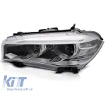 Far stâng cu xenon potrivit pentru BMW X5 F15 2013-2018, cu bază cromată Performance AutoTuning