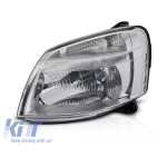 Far stâng reflector potrivit pentru Citroen Berlingo, Peugeot Partner 2002-2010 cu bază cromată Performance AutoTuning