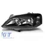Far stâng reflector potrivit pentru Opel Astra G 1997-2004 cu bază neagră Performance AutoTuning