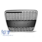 GRILĂ MATE GRI TIP RS POTRIVITĂ PENTRU AUDI A6 C6 SEDAN, COMBI 2004-2008 CU PDC Performance AutoTuning