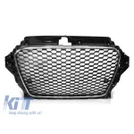 Grilă tip RS crom/neagră potrivită pentru Audi A3 2012-2016 Performance AutoTuning