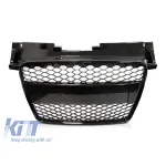 Grilă tip RS cu lac negru, potrivită pentru Audi TT 6J 2006-2014, fără emblemă Performance AutoTuning