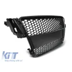 Grilaj mat negru tip RS potrivit pentru Audi A5 2007-2011 Sportback, coupe, cabrio cu bara standard sau S-line Performance AutoTuning