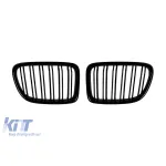 Grile rinichi cu fante duble, lacuite în negru, potrivite pentru BMW X1 E84 2009-2015 Performance AutoTuning