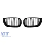Grile rinichi cu nervuri duble vopsite în negru, potrivite pentru BMW Seria 3 E46 sedan, break 2001-2005 Performance AutoTuning