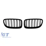 Grile rinichi tip M3 cu nervuri duble, lac negru potrivit pentru BMW Seria 3 E90 sedan, E91 break 2008-2012 Performance AutoTuning