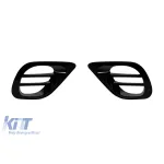 Adăugiri Aero pentru grilele laterale potrivite pentru bara de protecție frontală A Design-Line a Mercedes E-Class W213, S213 2019-2022, lac negru Performance AutoTuning