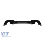 Difuzor tip M Competition potrivit pentru bara spate M Technik pe BMW Seria 3 G20 sedan, G21 break 330i 2019-2022 -o---o-, lac negru Performance AutoTuning