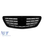 Grilă din lac negru tip A Design potrivită pentru Mercedes S-Class W222 2013-2020 fără Night Vision Performance AutoTuning