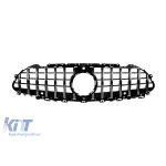 Grilă tip GT crom/neagră, potrivită pentru Mercedes CLS C257 după 2019, cu deschidere pentru cameră Performance AutoTuning
