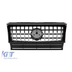 Grilă tip GT crom/neagră potrivită pentru Mercedes G-Class W463 1990-2018 Performance AutoTuning