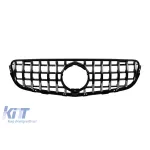 Grilă tip GT crom/neagră potrivită pentru Mercedes GLC SUV X253, GLC Coupe C253 2015-2018 cu deschidere pentru cameră Performance AutoTuning