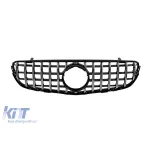 Grilă tip GT crom/neagră potrivită pentru Mercedes GLC SUV X253, GLC Coupe C253 2015-2019 fără deschidere pentru cameră Performance AutoTuning