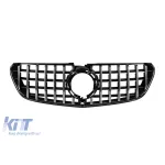 Grilă tip GT crom/neagră potrivită pentru Mercedes V-Class W447 2020-2023, pentru modelul cu bara de protecție frontală A Design Performance AutoTuning