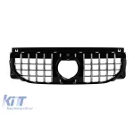 Grilă tip GT crom/neagră potrivită pentru bara frontală standard a Mercedes GLB X247 LCI după 2023 Performance AutoTuning