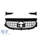 Grilă tip GT crom/negru, potrivită pentru Mercedes GLA H247 după 2020, cu bumper standard Performance AutoTuning