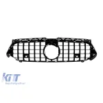 Grilă tip GT cu lac negru, potrivită pentru Mercedes Clasa A W177 după 2023, cu deschidere pentru cameră Performance AutoTuning