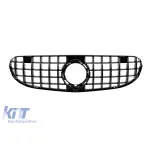 Grilă tip GT cu lac negru potrivită pentru pachetul Offroad al Mercedes GLC SUV X253, GLC Coupe C253 2019-2022 Performance AutoTuning