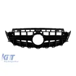 Grilaj lacuit negru tip E63 A Design potrivit pentru Mercedes E-Class W213 sedan, S213 break, C238 coupe, A238 cabriolet 2016-2019 cu deschidere pentru cameră Performance AutoTuning