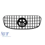 Grilaj tip GT cu lac negru potrivit pentru Mercedes GLS X167 după 2024 pentru bara de protecție frontală A Design Line Performance AutoTuning