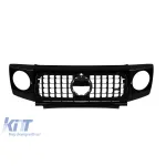 Grilaj tip GT cu lac negru și capace pentru faruri, potrivit pentru Mercedes G-Class W464 2018-2024 Performance AutoTuning