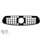 Grilaj tip GT lacuit negru potrivit pentru bara de protecție frontală A Design a Mercedes GLC SUV X253, GLC Coupe C253 2019-2022 cu deschidere pentru cameră Performance AutoTuning
