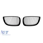 Grile de rinichi cu nervuri simple, vopsite în negru, potrivite pentru BMW Seria 1 E81, E82, E87, E88 2003-2007 Performance AutoTuning