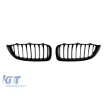 Grile de rinichi cu nervuri unice vopsite în negru potrivite pentru BMW Seria 4 F32 coupe, F33 cabrio, F36 Gran Coupe 2013-2019 Performance AutoTuning